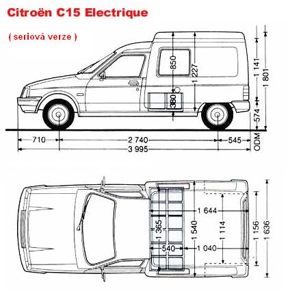 - C15 Electrique seriová verze rozměry -